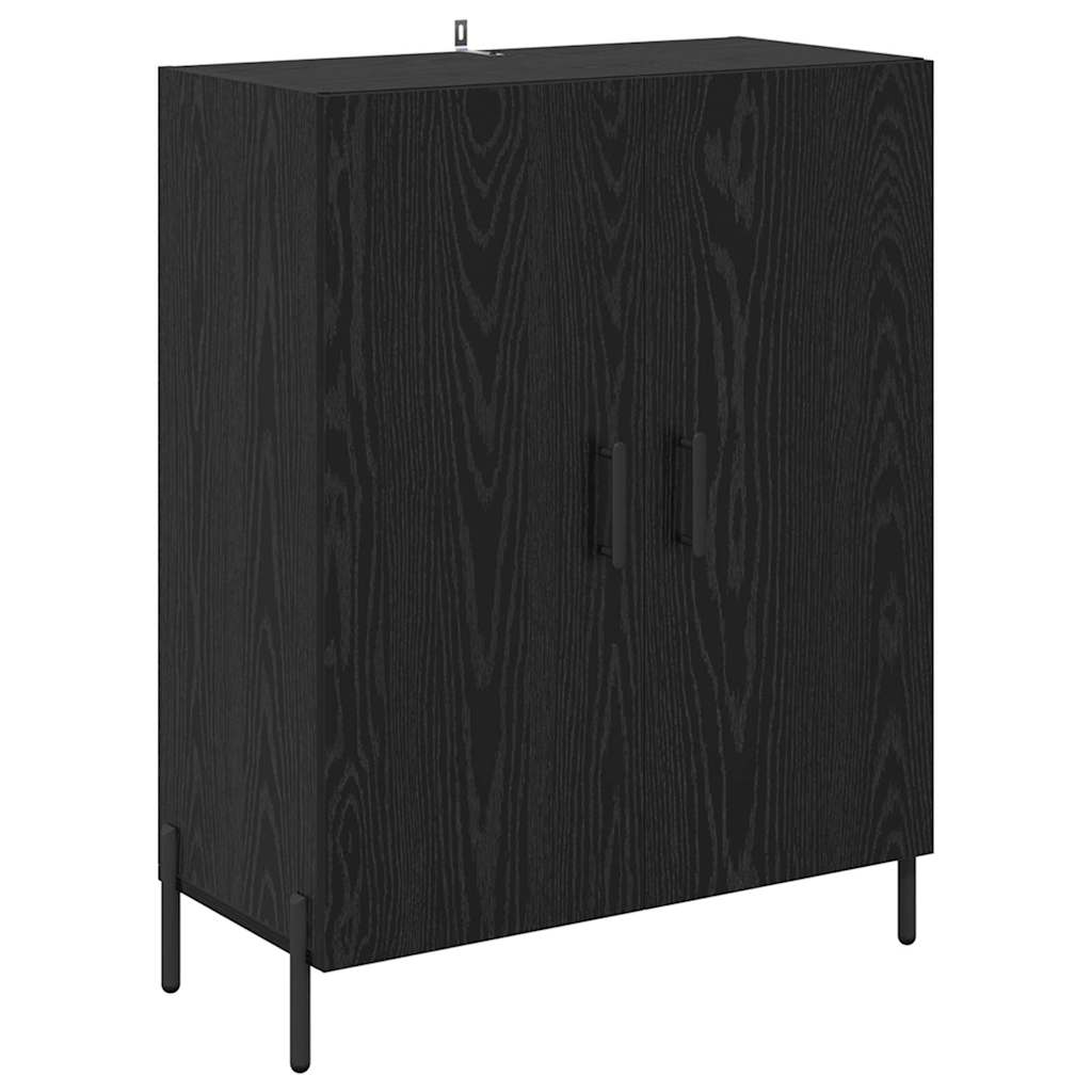 Haut Armoire Montage mural 2 pcs Chêne noir 69,5 x 34 x 180 cm - XIOS