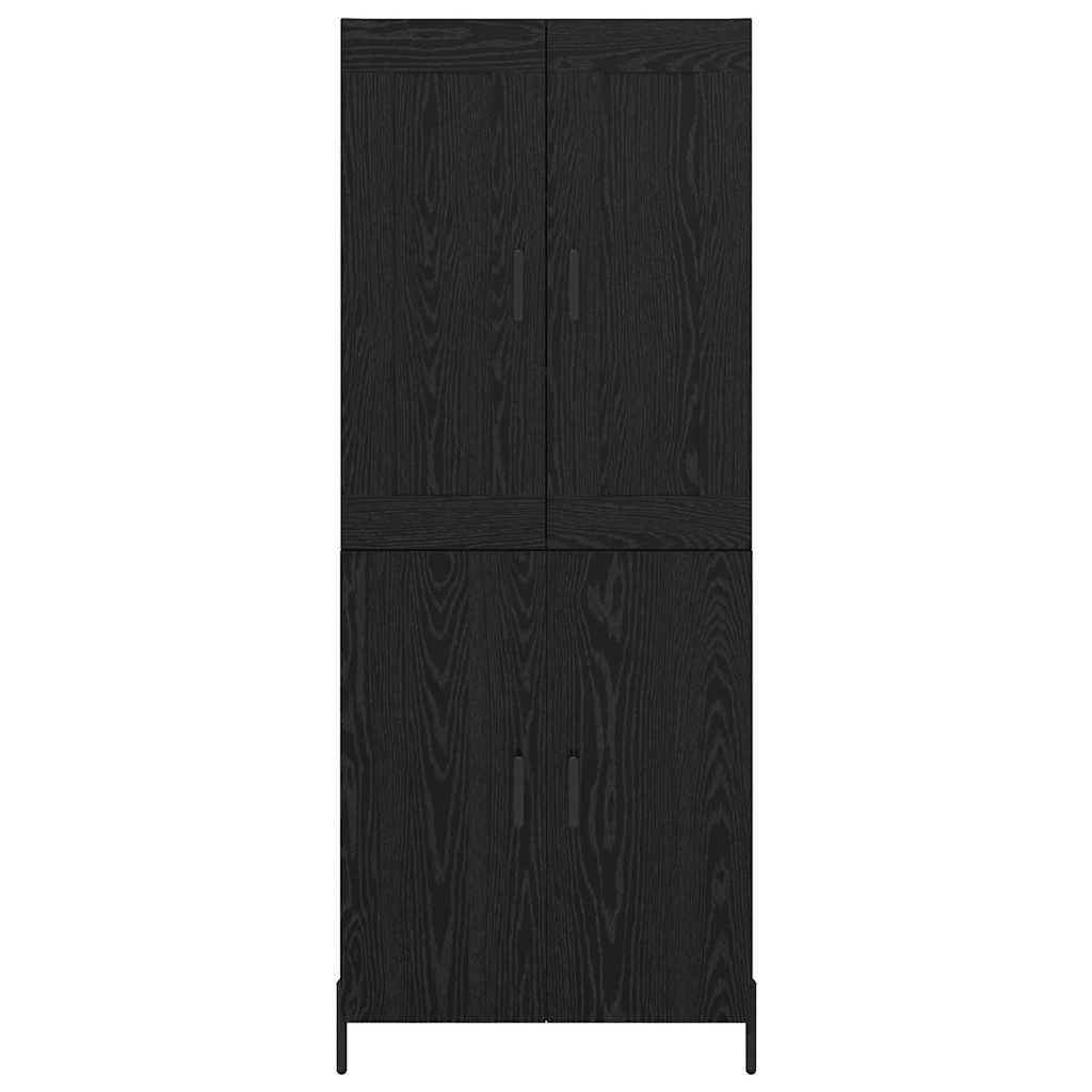 Haut Armoire Montage mural 2 pcs Chêne noir 69,5 x 34 x 180 cm - XIOS