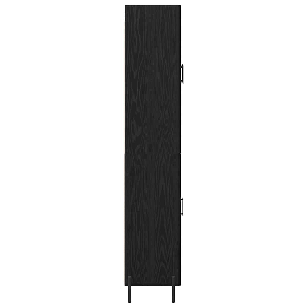 Haut Armoire Montage mural 2 pcs Chêne noir 69,5 x 34 x 180 cm - XIOS