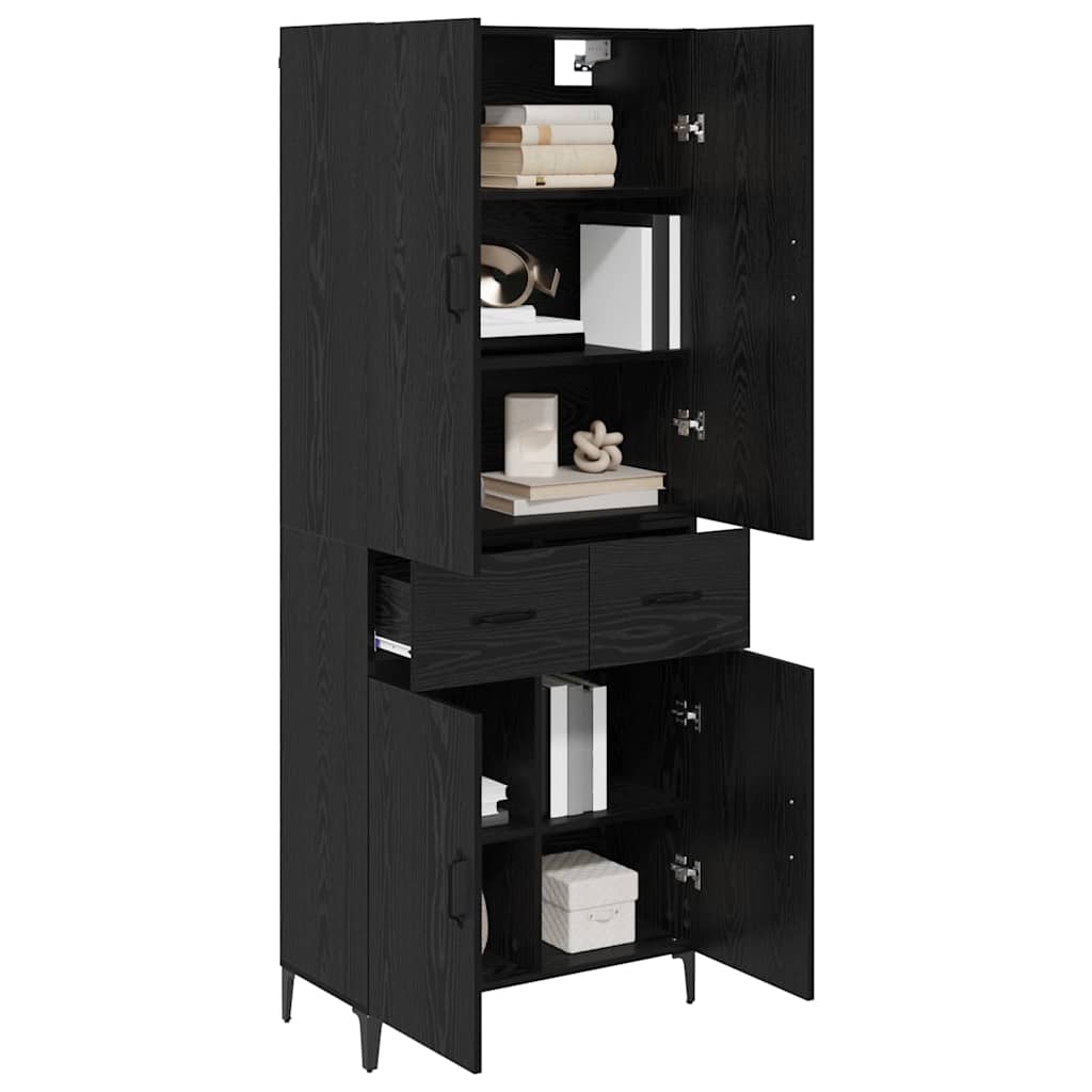 Haut Armoire Chêne noir 69,5 x 34 x 180 cm Bois d'ingénierie - XIOS