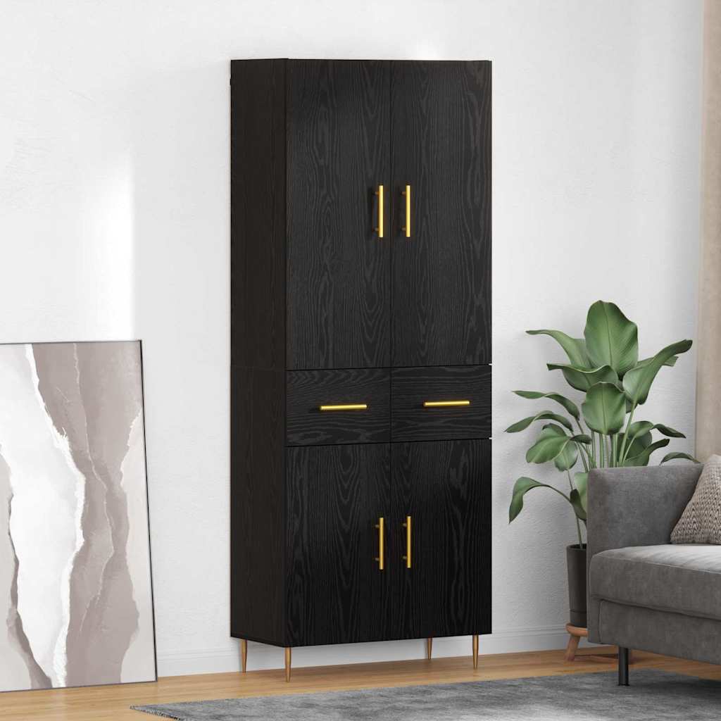 Haut Armoire Chêne noir 69,5 x 34 x 180 cm Bois d'ingénierie - XIOS