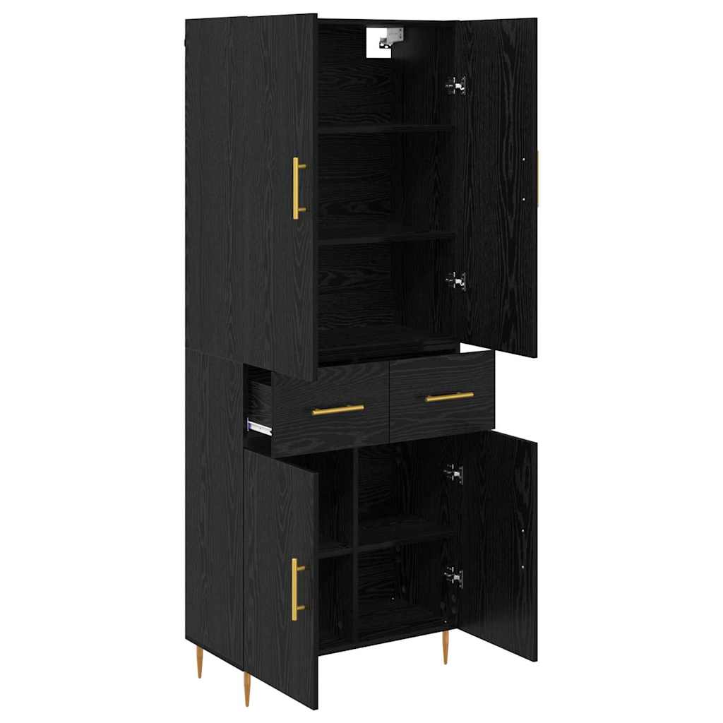 Haut Armoire Chêne noir 69,5 x 34 x 180 cm Bois d'ingénierie - XIOS