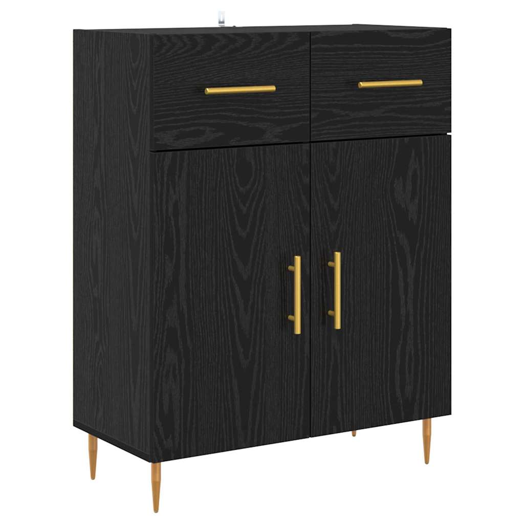 Haut Armoire Chêne noir 69,5 x 34 x 180 cm Bois d'ingénierie - XIOS
