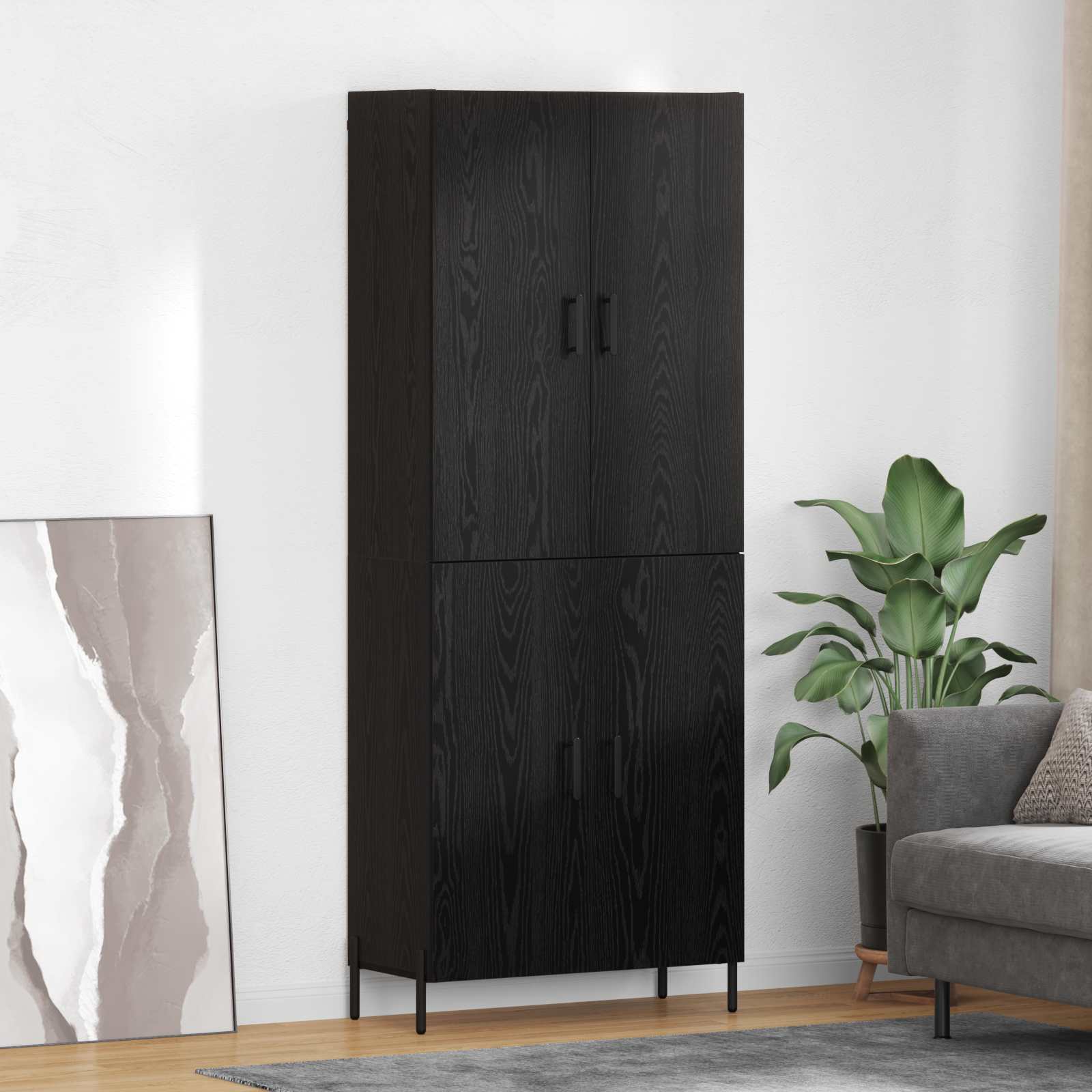Haut Armoire Chêne noir 69,5 x 34 x 180 cm Bois d'ingénierie - XIOS