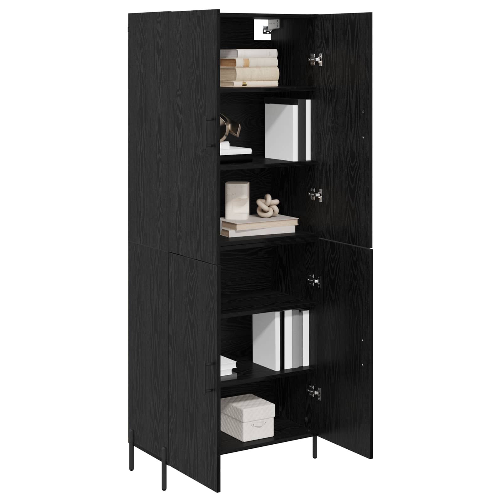Haut Armoire Chêne noir 69,5 x 34 x 180 cm Bois d'ingénierie - XIOS