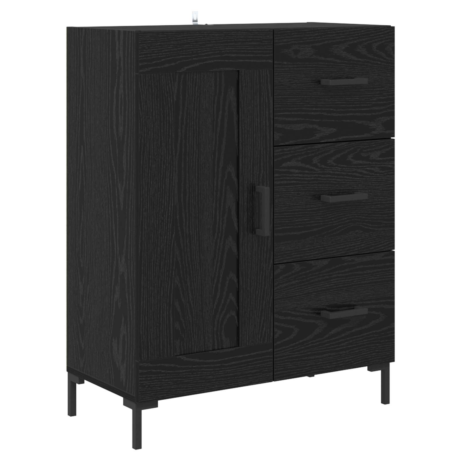 Haut Armoire Chêne noir 69,5 x 34 x 180 cm Bois d'ingénierie - XIOS
