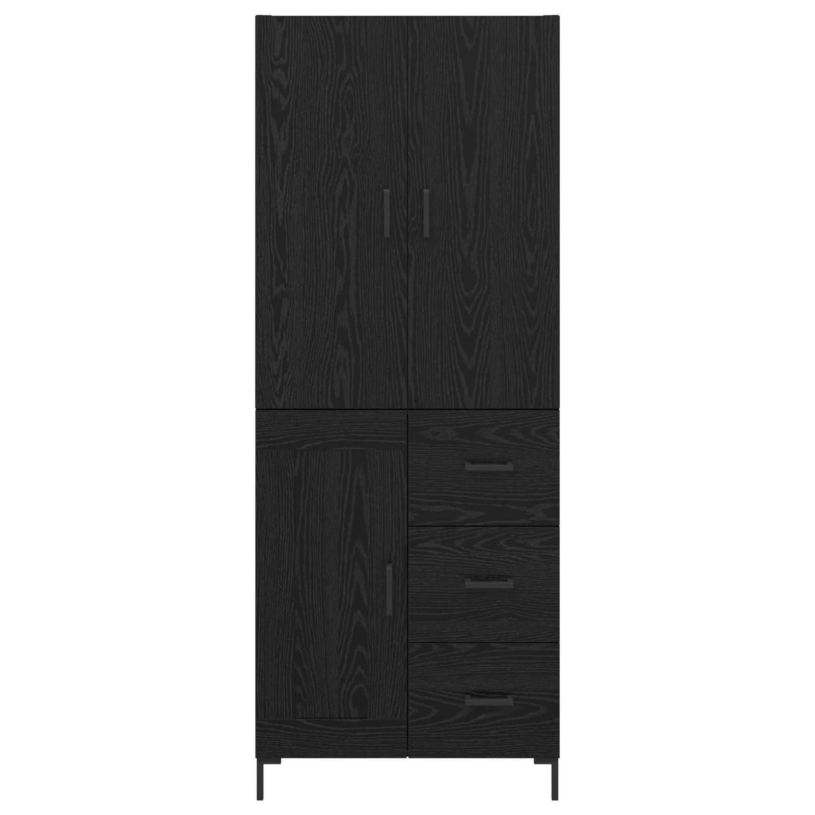 Haut Armoire Chêne noir 69,5 x 34 x 180 cm Bois d'ingénierie - XIOS