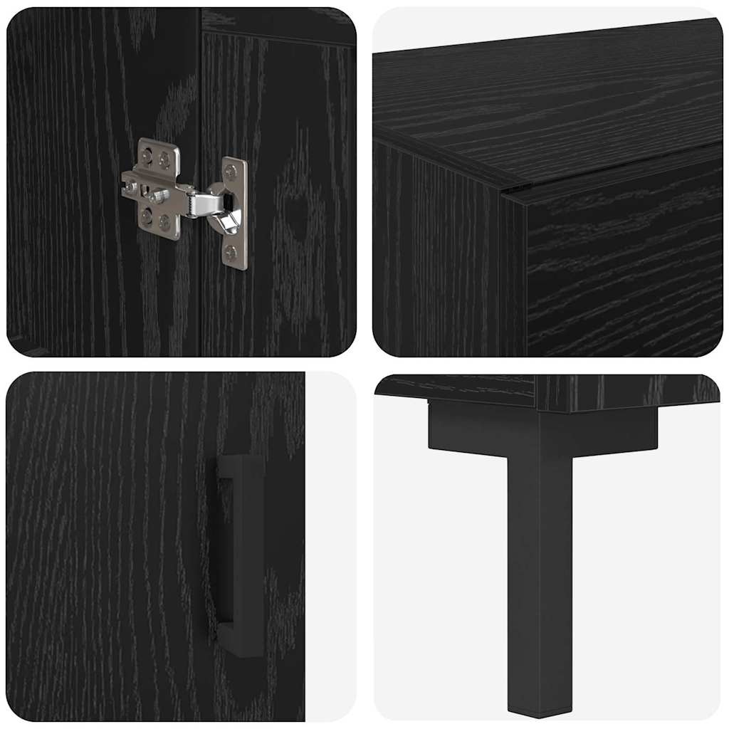 Haut Armoire Chêne noir 69,5 x 34 x 180 cm Bois d'ingénierie - XIOS