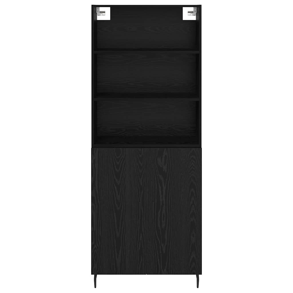 Haut Armoire Montage mural 2 pcs Chêne noir 69,5 x 34 x 180 cm - XIOS