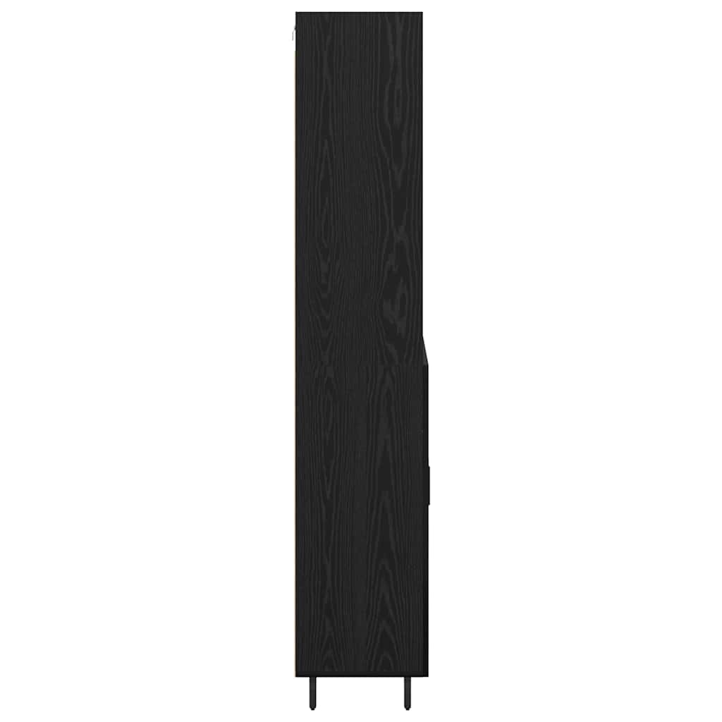 Haut Armoire Montage mural 2 pcs Chêne noir 69,5 x 34 x 180 cm - XIOS