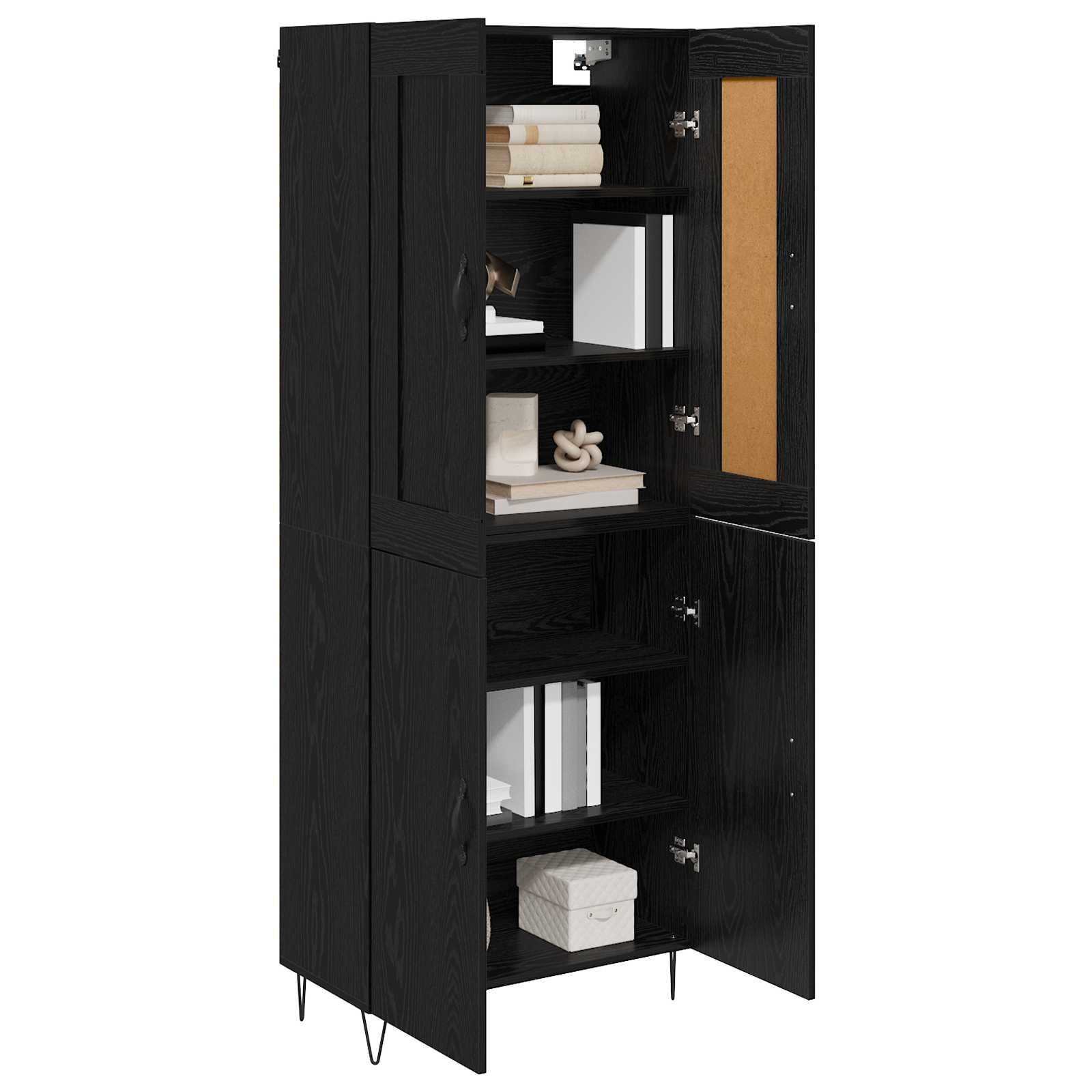 Haut Armoire Chêne noir 69,5 x 34 x 180 cm Bois d'ingénierie - XIOS