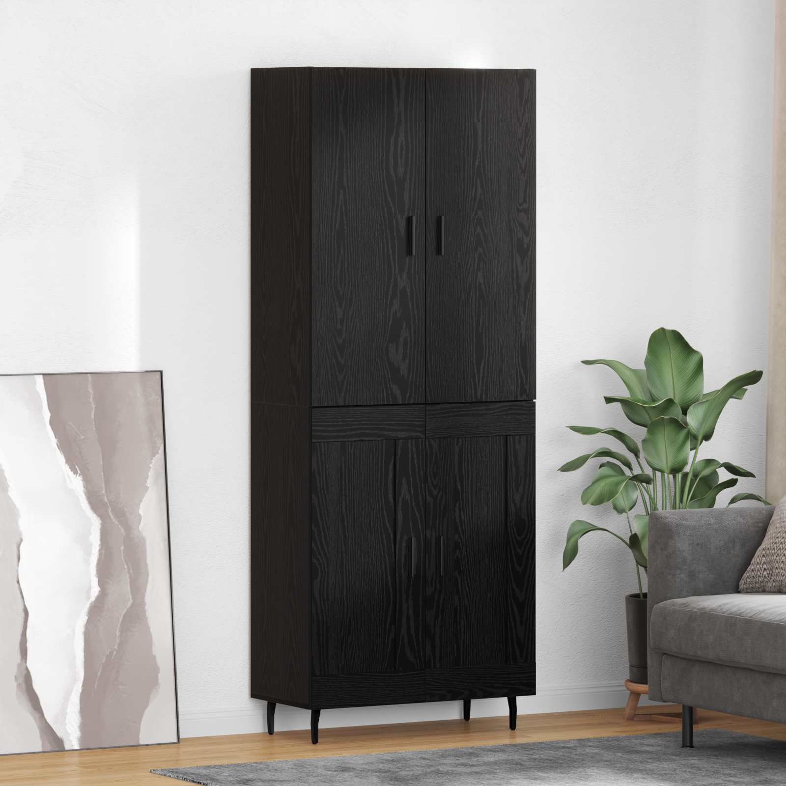 Haut Armoire Chêne noir 69,5 x 34 x 180 cm - XIOS