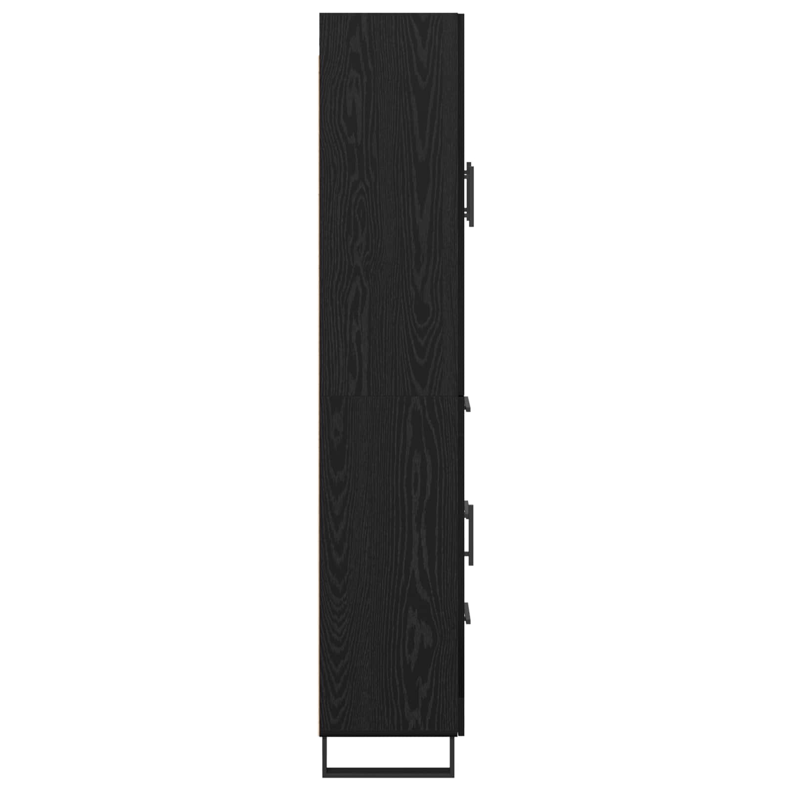 Haut Armoire 2 pcs Chêne noir Bois Aggloméré et Verre - XIOS