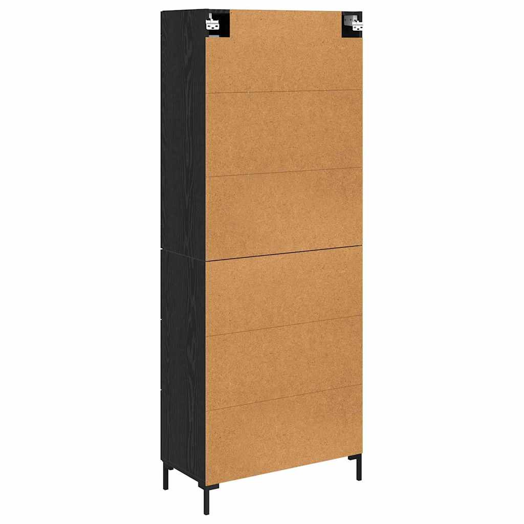 Haut Armoire avec tiroir 2 pcs Chêne noir Bois d'ingénierie - XIOS
