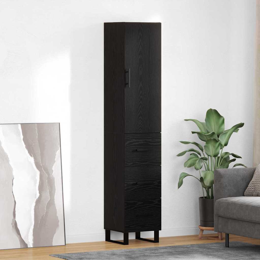 Haut Armoire Chêne noir 34,5 x 34 x 180 cm Bois d'ingénierie - XIOS