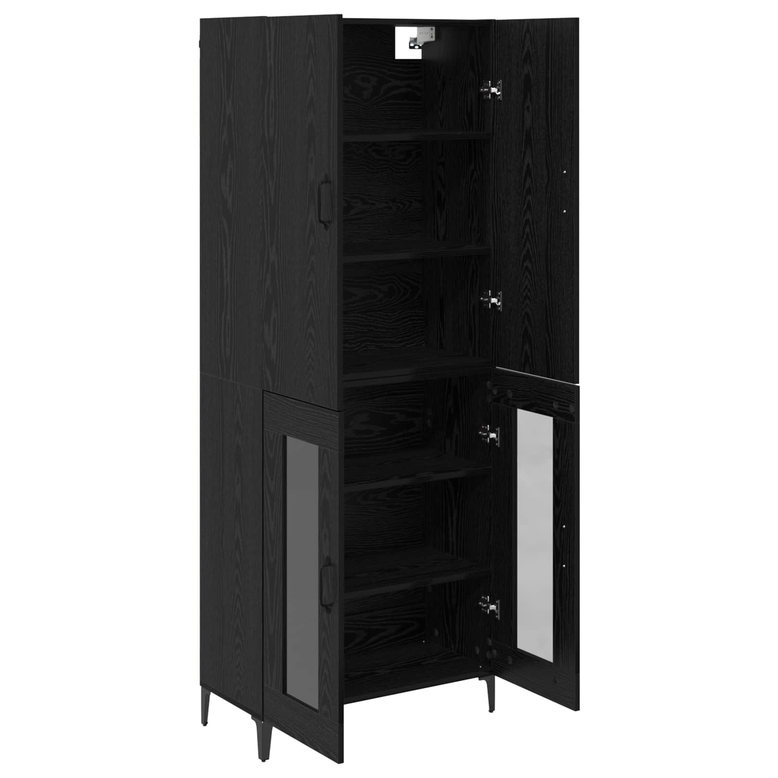 Haut Armoire Chêne noir 69,5 x 34 x 180 cm Bois d'ingénierie - XIOS
