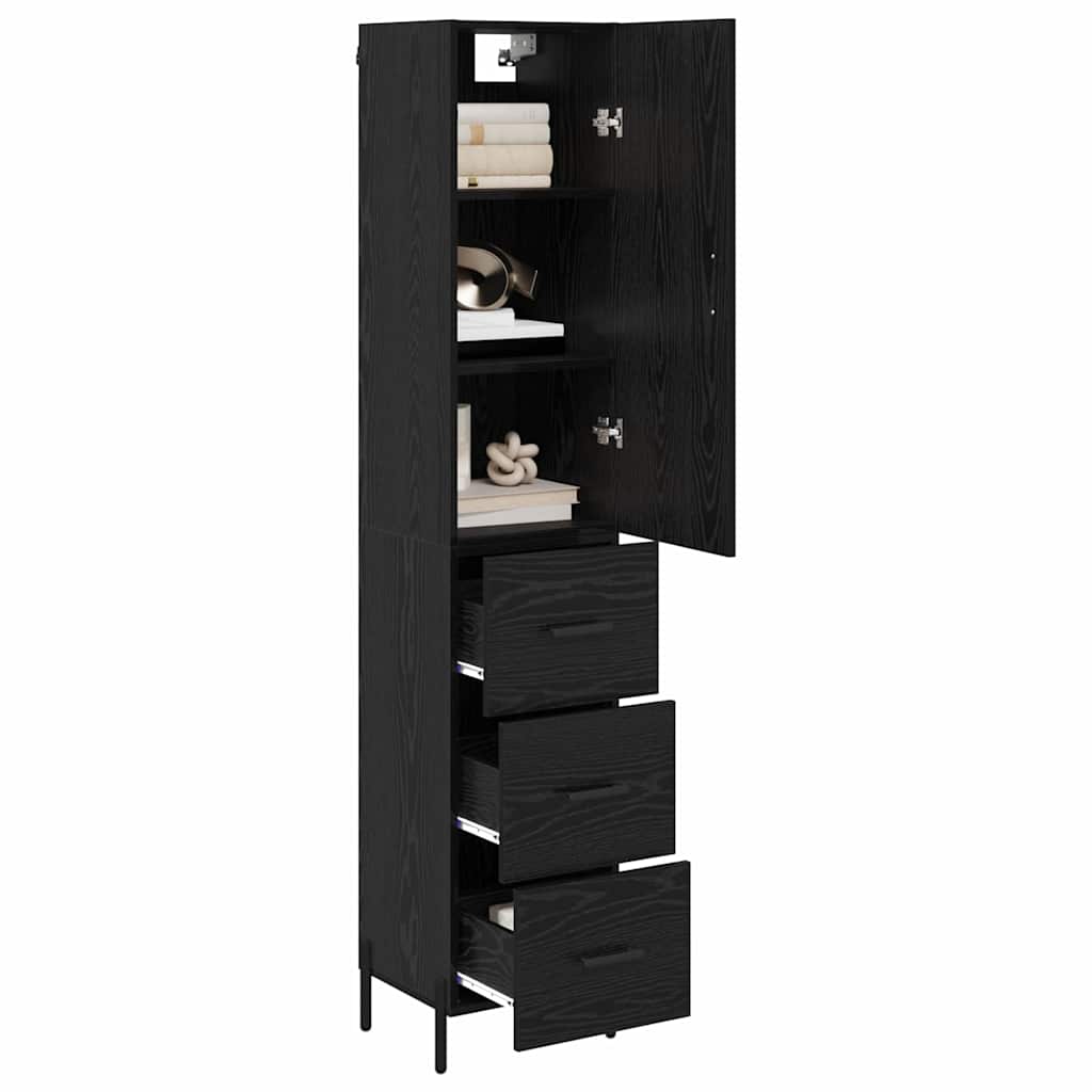 Haut Armoire Chêne noir 34,5 x 34 x 180 cm Bois d'ingénierie - XIOS