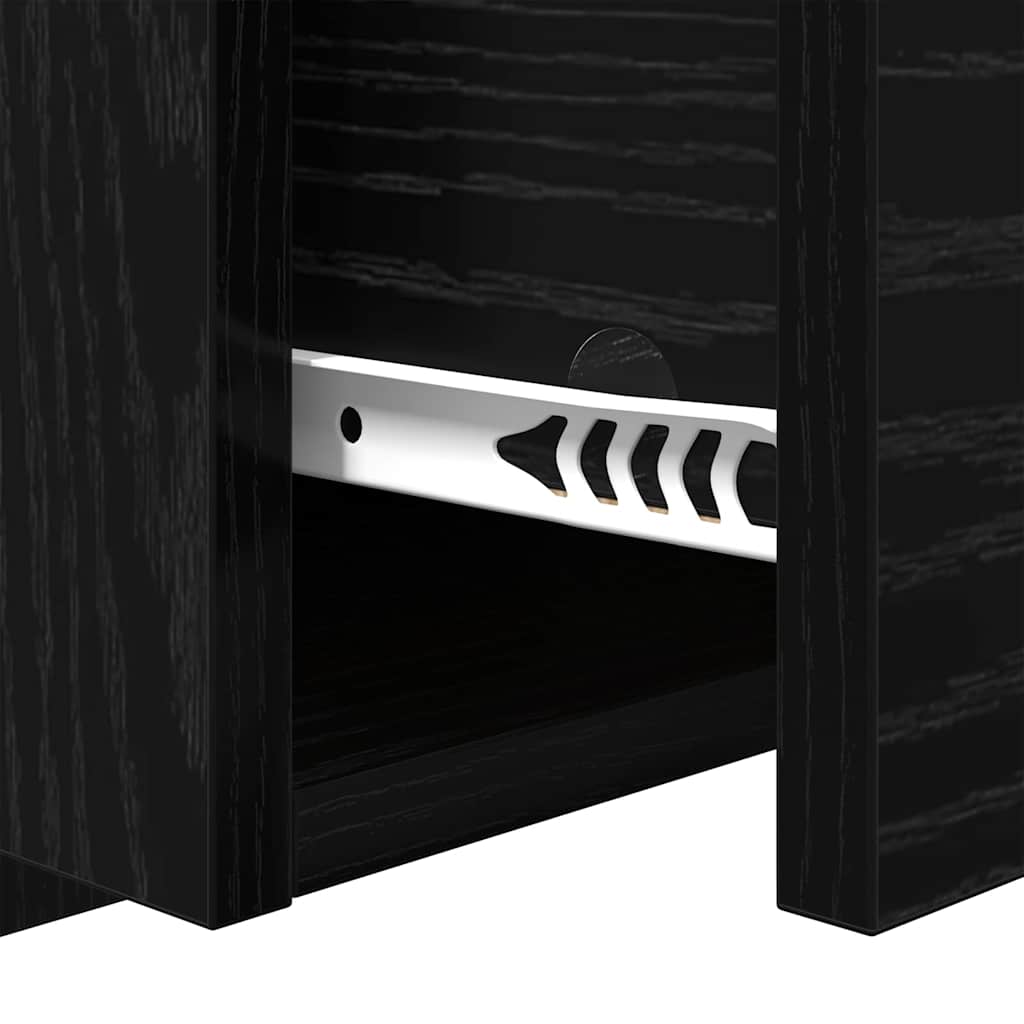 Tête de lit avec armoire 3 pcs Chêne noir Bois d'ingénierie - XIOS