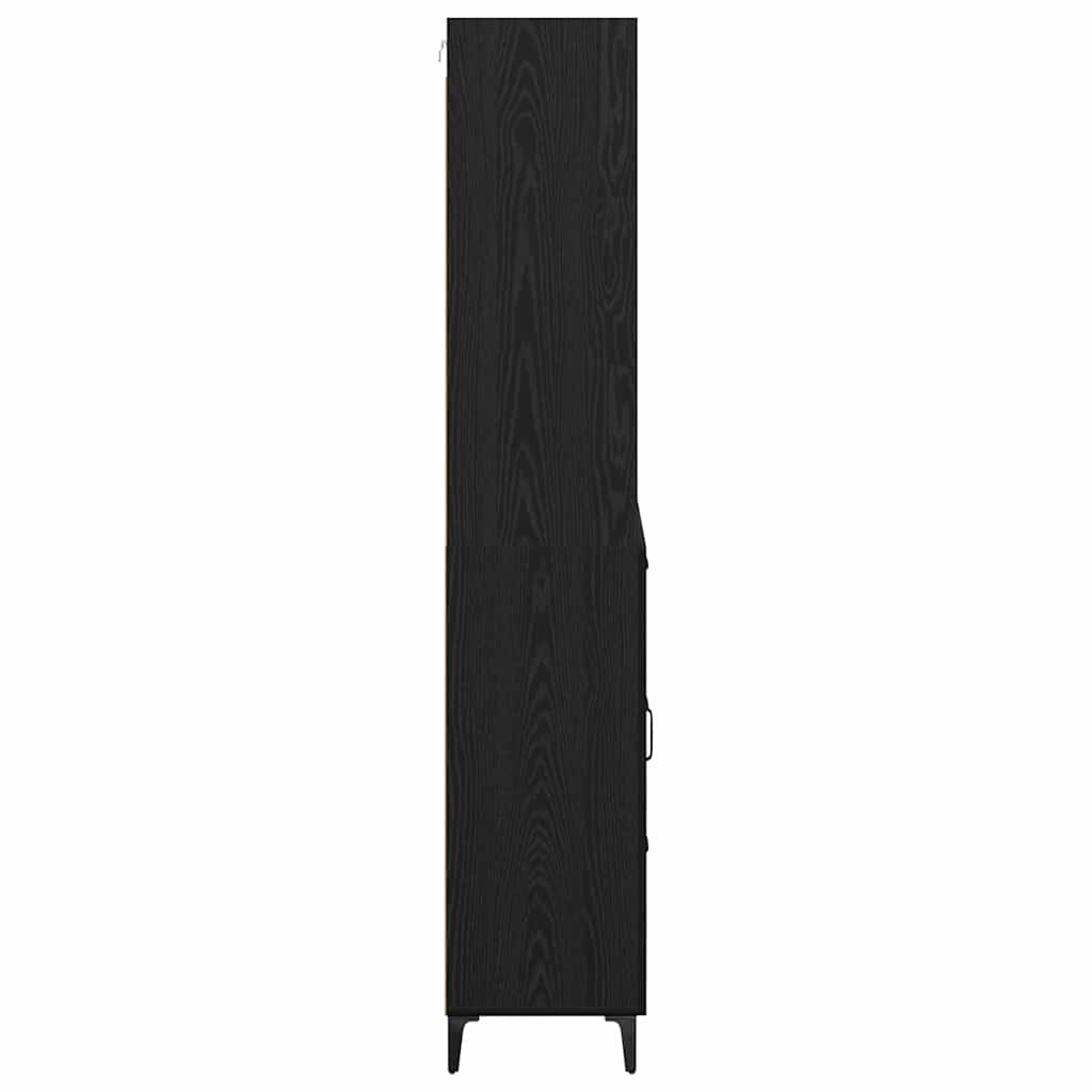 Buffet Montage mural 2 pcs Chêne noir Bois d'ingénierie - XIOS