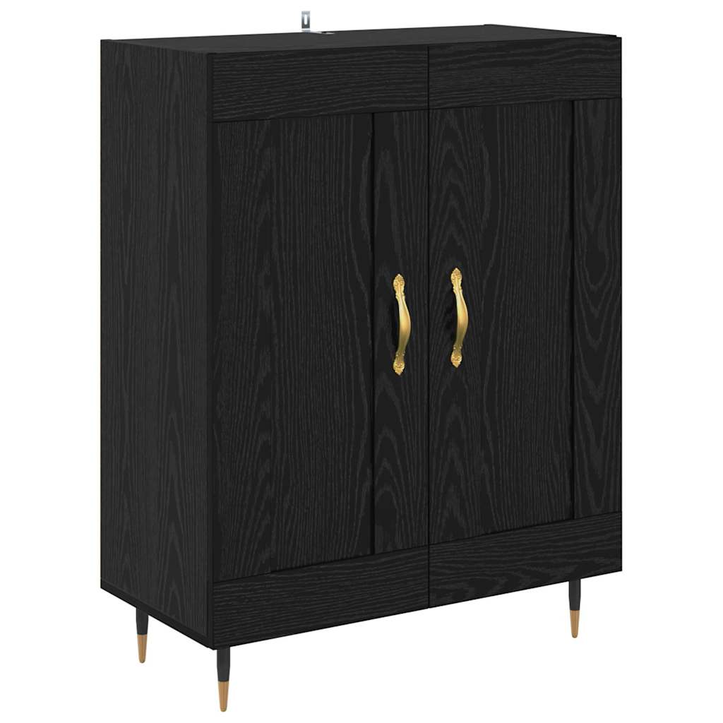 Haut Armoire 2 pcs Chêne noir Bois d'ingénierie - XIOS