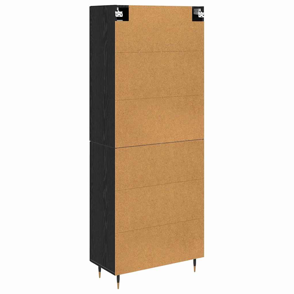 Haut Armoire 2 pcs Chêne noir Bois d'ingénierie - XIOS