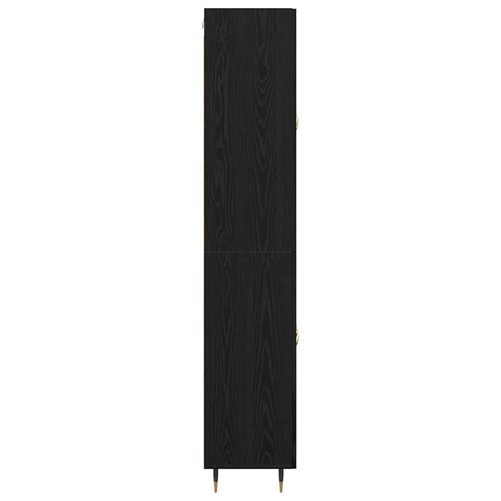 Haut Armoire 2 pcs Chêne noir Bois d'ingénierie - XIOS