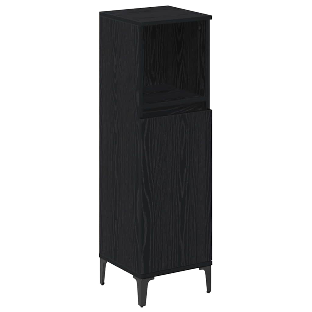 Ensemble de mobilier de salle de bain 3 pièces Chêne noir