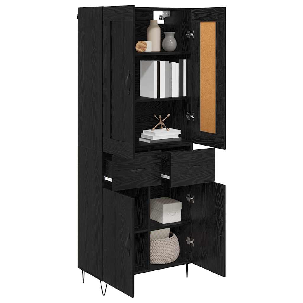 Haut Armoire Chêne noir 69,5 x 34 x 180 cm Bois d'ingénierie - XIOS