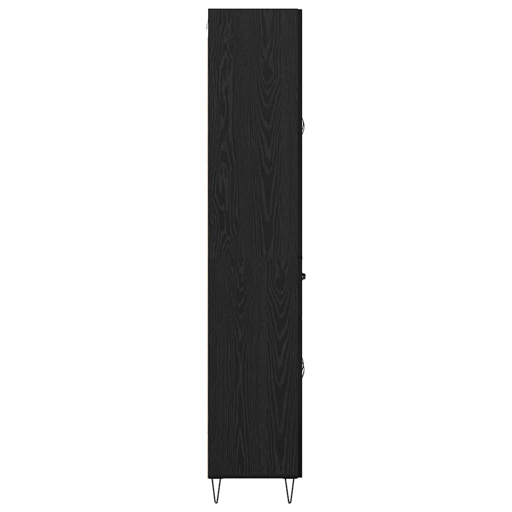 Haut Armoire Chêne noir 69,5 x 34 x 180 cm Bois d'ingénierie - XIOS