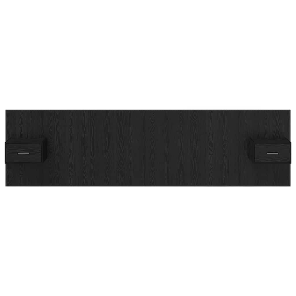 Tête de lit avec armoire 3 pcs Chêne noir Bois d'ingénierie - XIOS