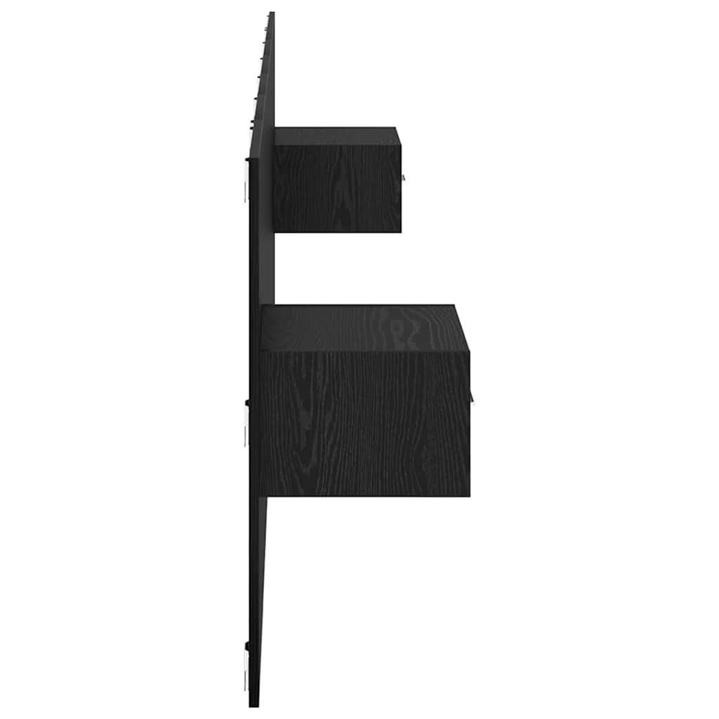 Tête de lit avec armoire 3 pcs Chêne noir Bois d'ingénierie - XIOS