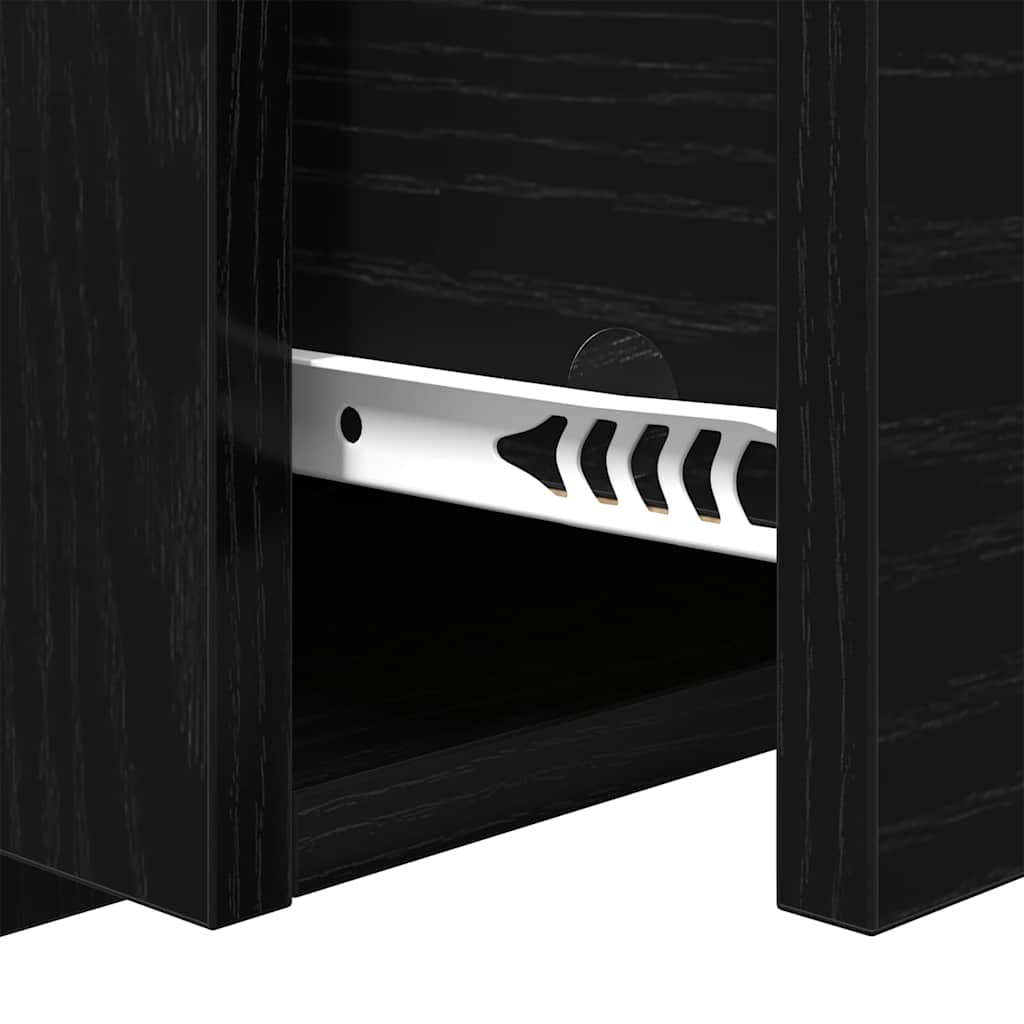 Tête de lit avec armoires 3 pcs Chêne noir Bois d'ingénierie - XIOS