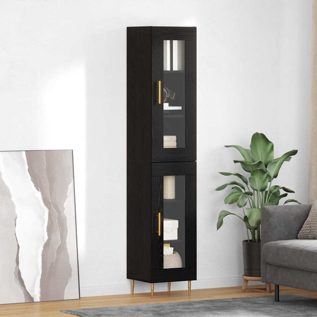 Haut Armoire Chêne noir 34,5 x 34 x 180 cm Bois d'ingénierie - XIOS