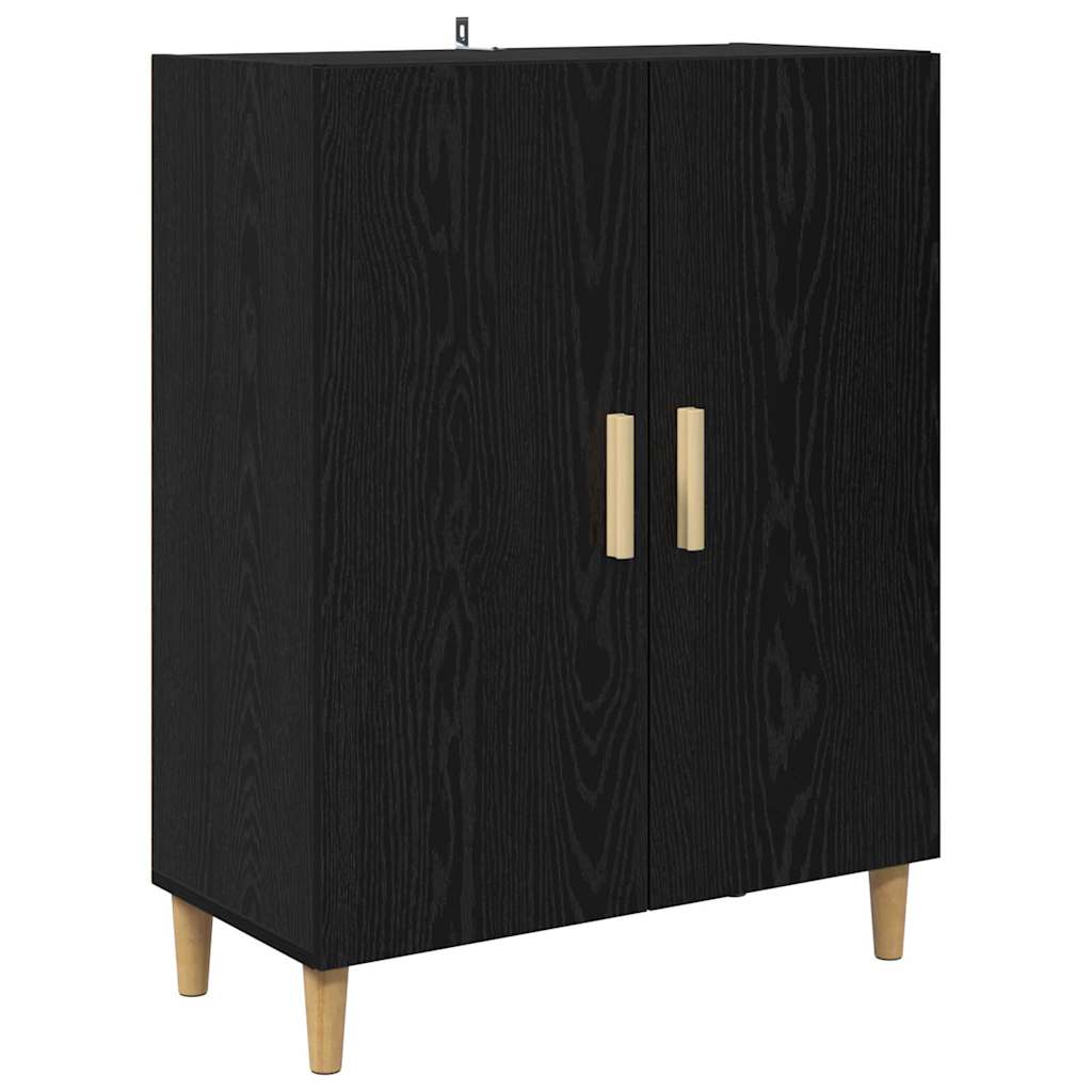 Haut Armoire Montage mural 2 pcs Chêne noir Bois d'ingénierie - XIOS