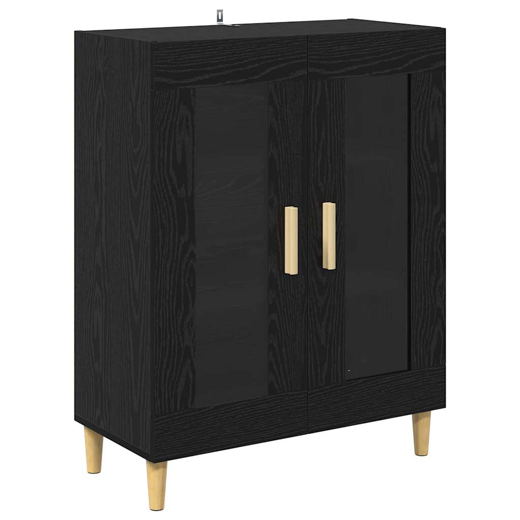 Haut Armoire Montage mural 2 pcs Chêne noir Bois d'ingénierie - XIOS