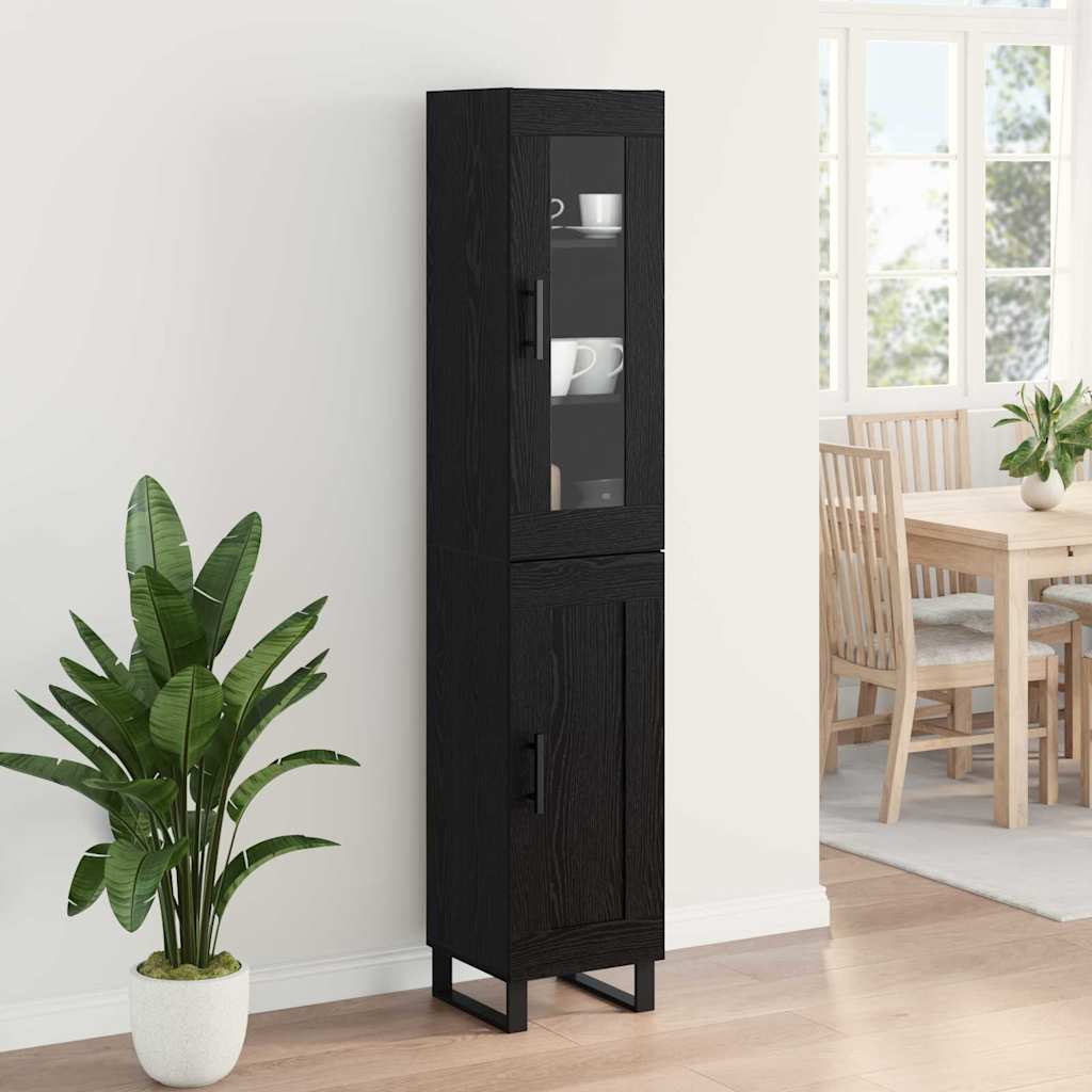 Haut Armoire Chêne noir 69,5 x 34 x 180 cm Bois d'ingénierie - XIOS