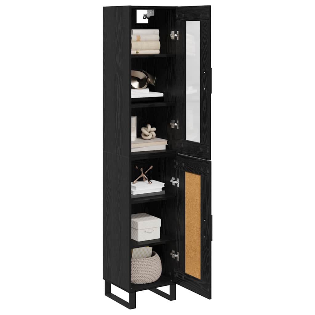 Haut Armoire Chêne noir 69,5 x 34 x 180 cm Bois d'ingénierie - XIOS