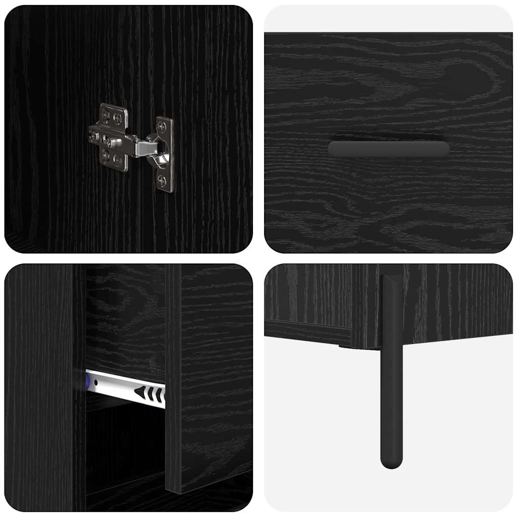 Haut Armoire Chêne noir 34,5 x 34 x 180 cm Bois d'ingénierie - XIOS