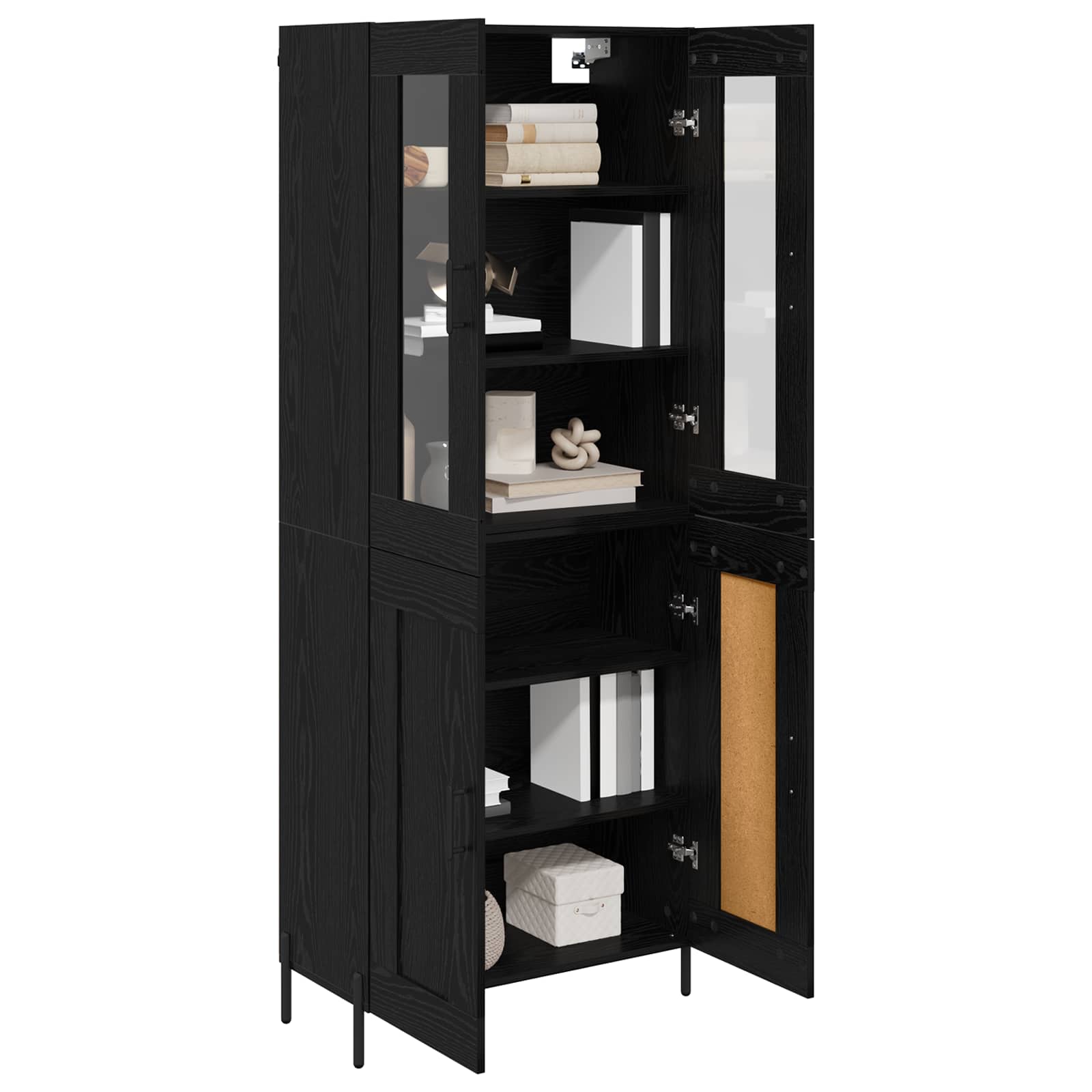 Haut Armoire Chêne noir 69,5 x 34 x 180 cm Bois d'ingénierie - XIOS