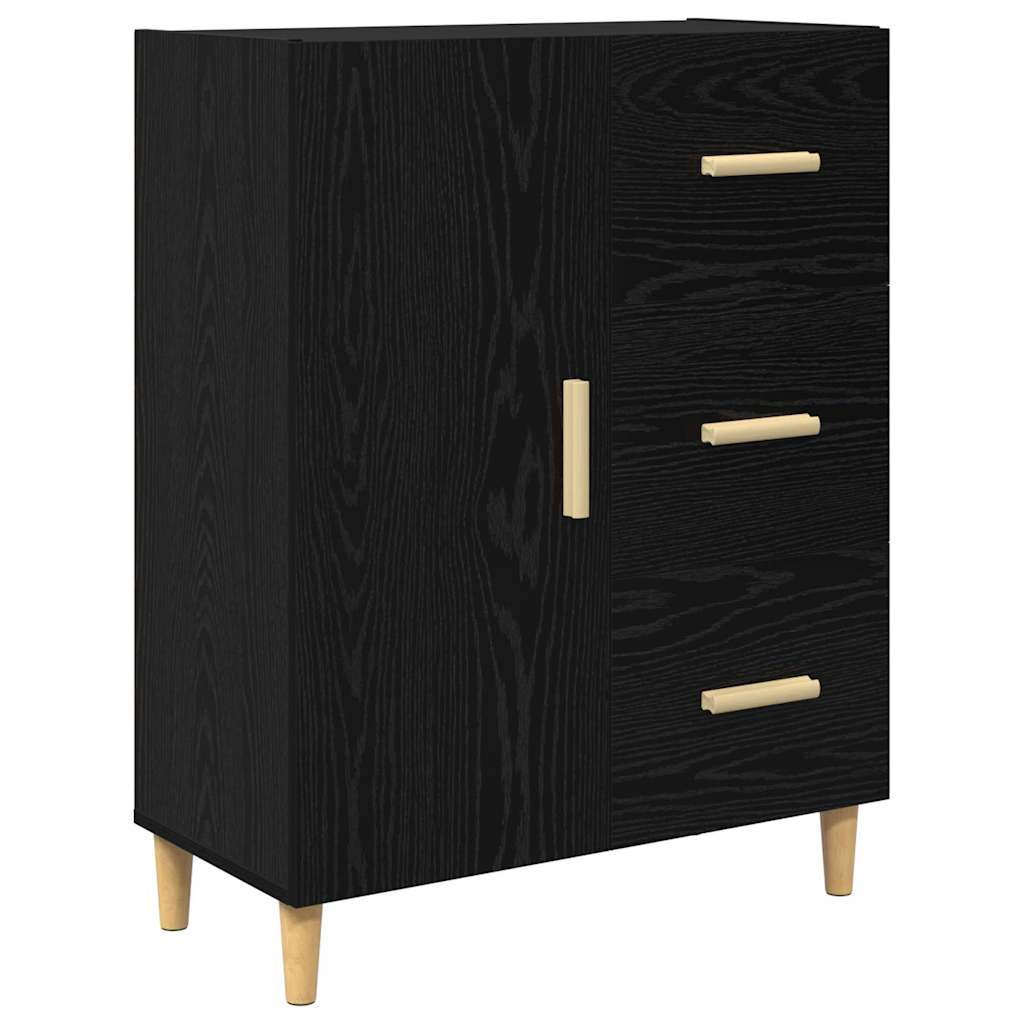 Haut Armoire Montage mural 2 pcs Chêne noir Bois d'ingénierie - XIOS
