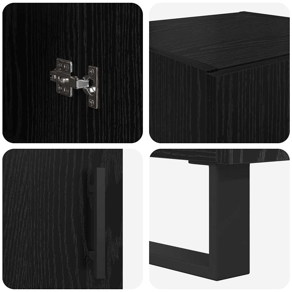 Haut Armoire Chêne noir 69,5 x 34 x 180 cm Bois d'ingénierie - XIOS