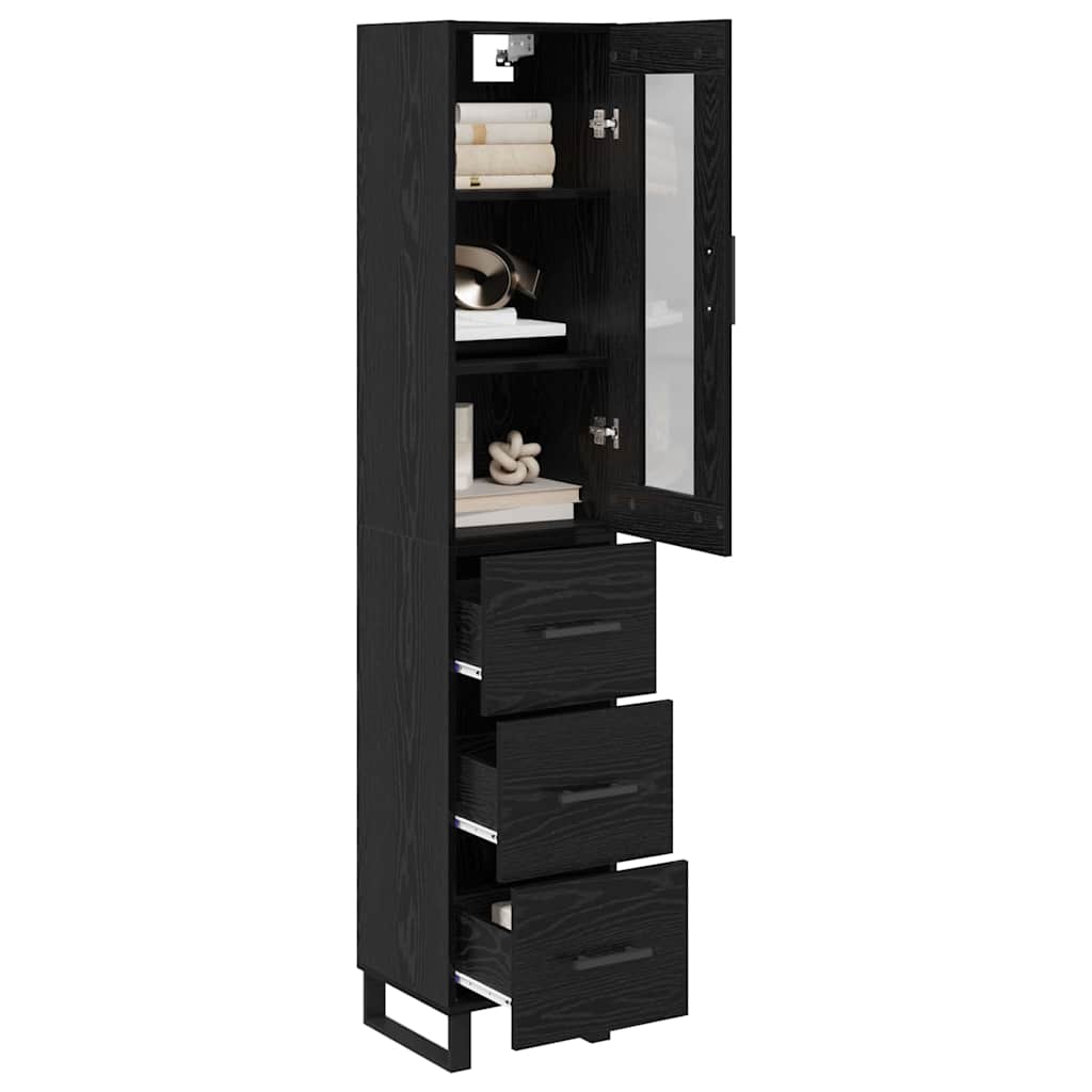 Haut Armoire Chêne noir 69,5 x 34 x 180 cm Bois d'ingénierie - XIOS