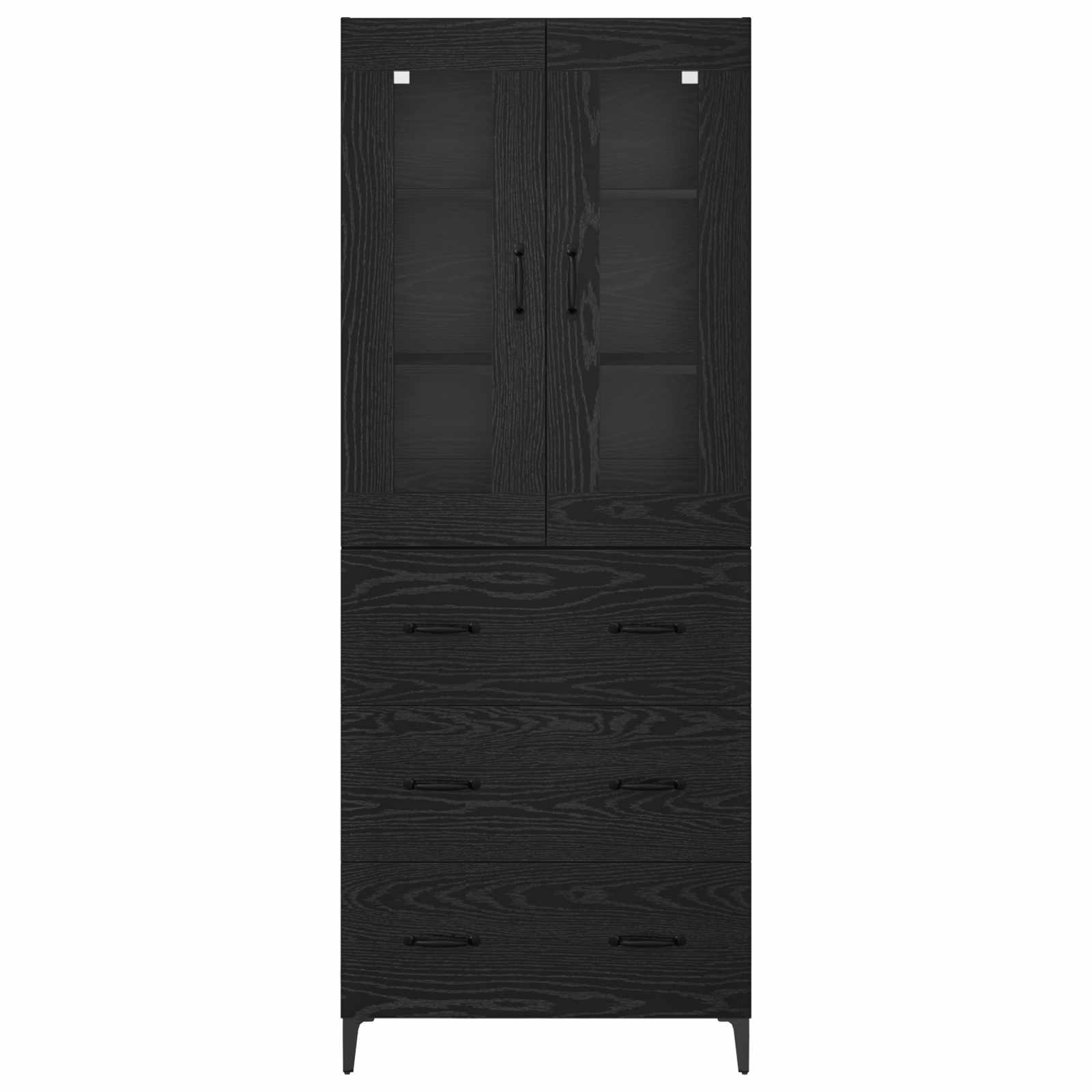 Haut Armoire Chêne noir 69,5 x 34 x 180 cm Bois d'ingénierie - XIOS