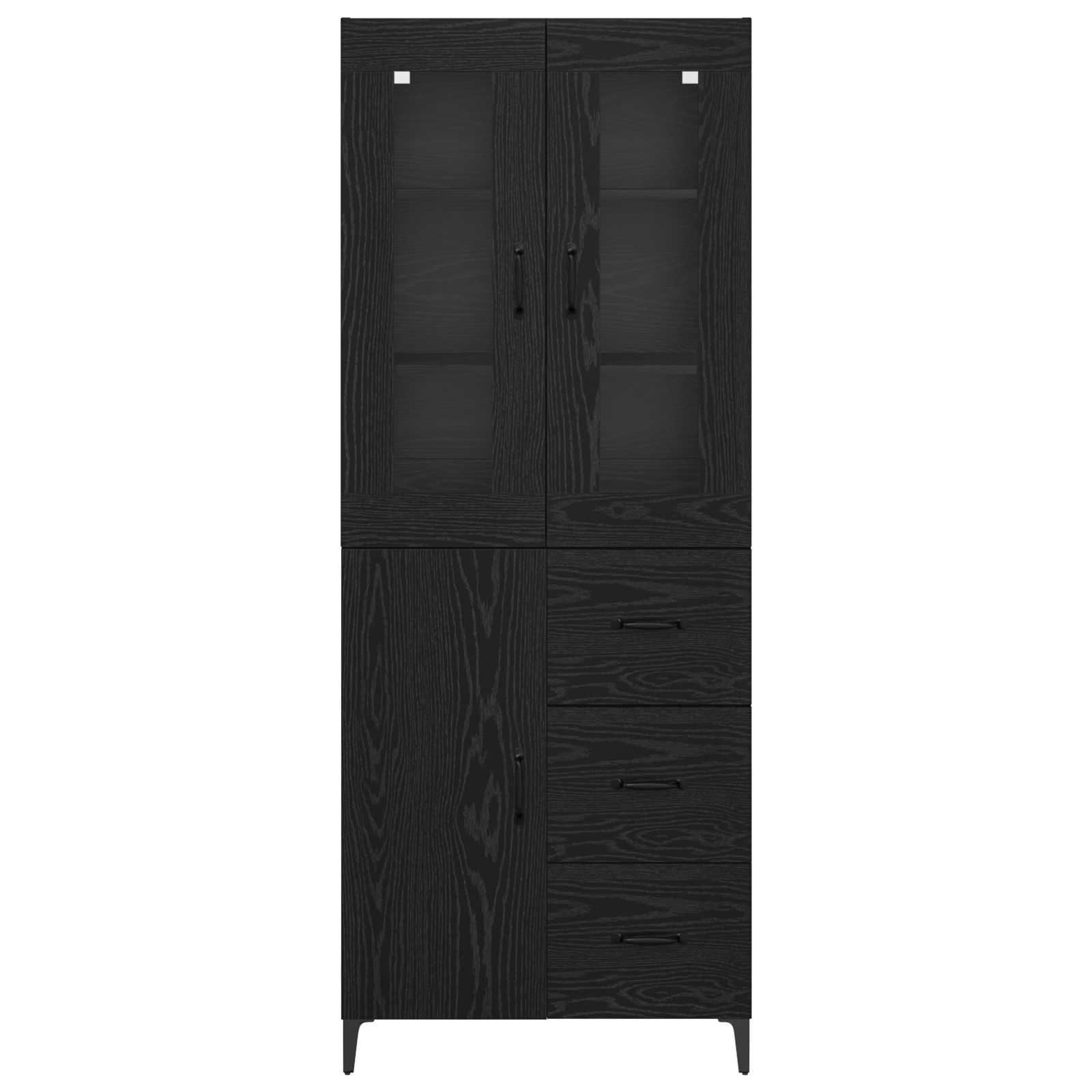 Haut Armoire Chêne noir 69,5 x 34 x 180 cm Bois d'ingénierie - XIOS