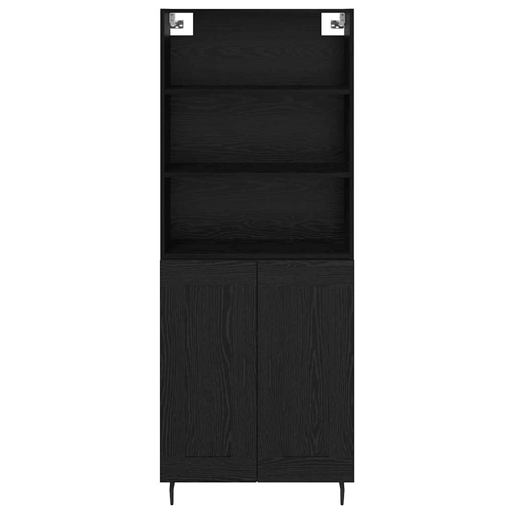 Haut Armoire Montage mural 2 pcs Chêne noir 69,5 x 34 x 180 cm - XIOS