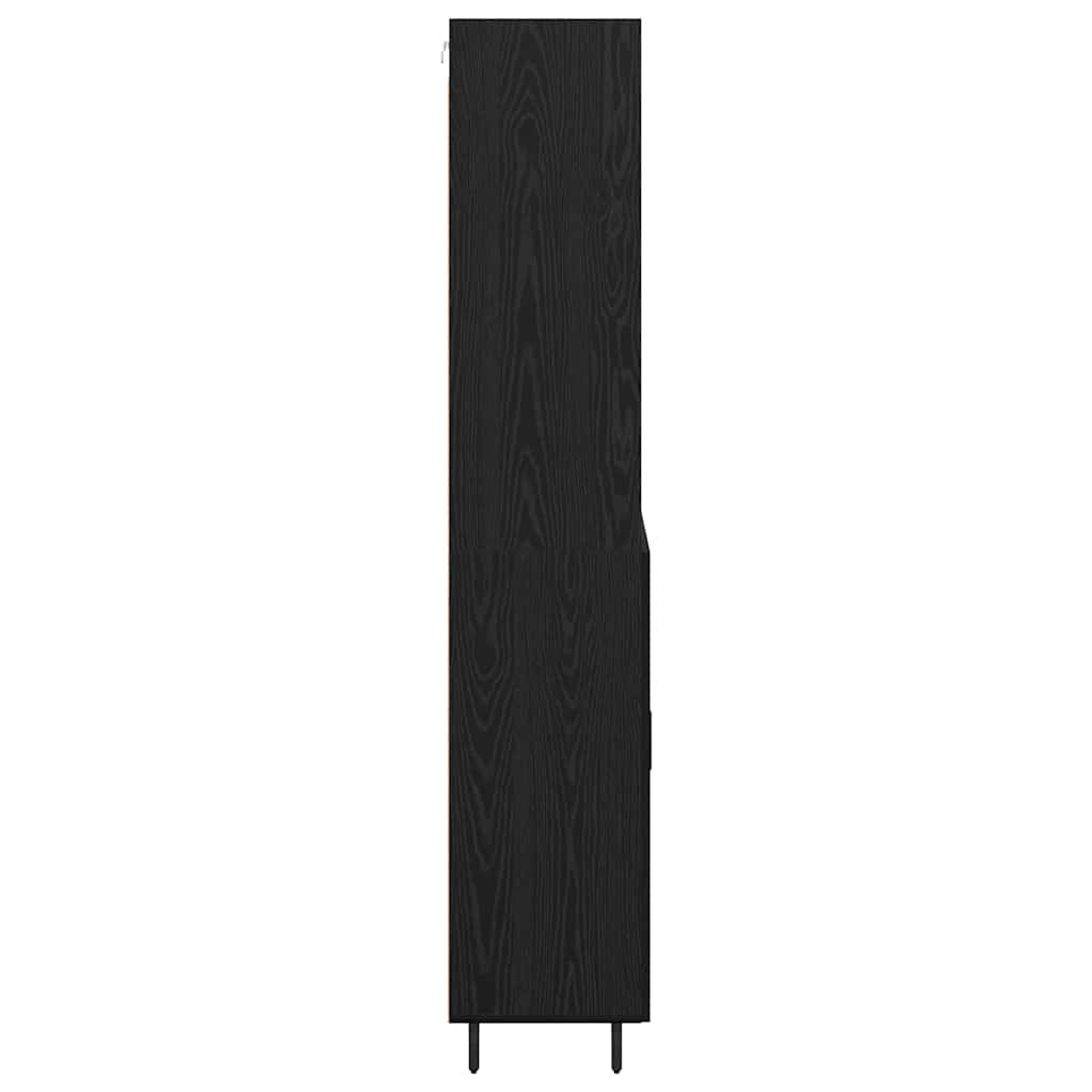 Haut Armoire Montage mural 2 pcs Chêne noir 69,5 x 34 x 180 cm - XIOS