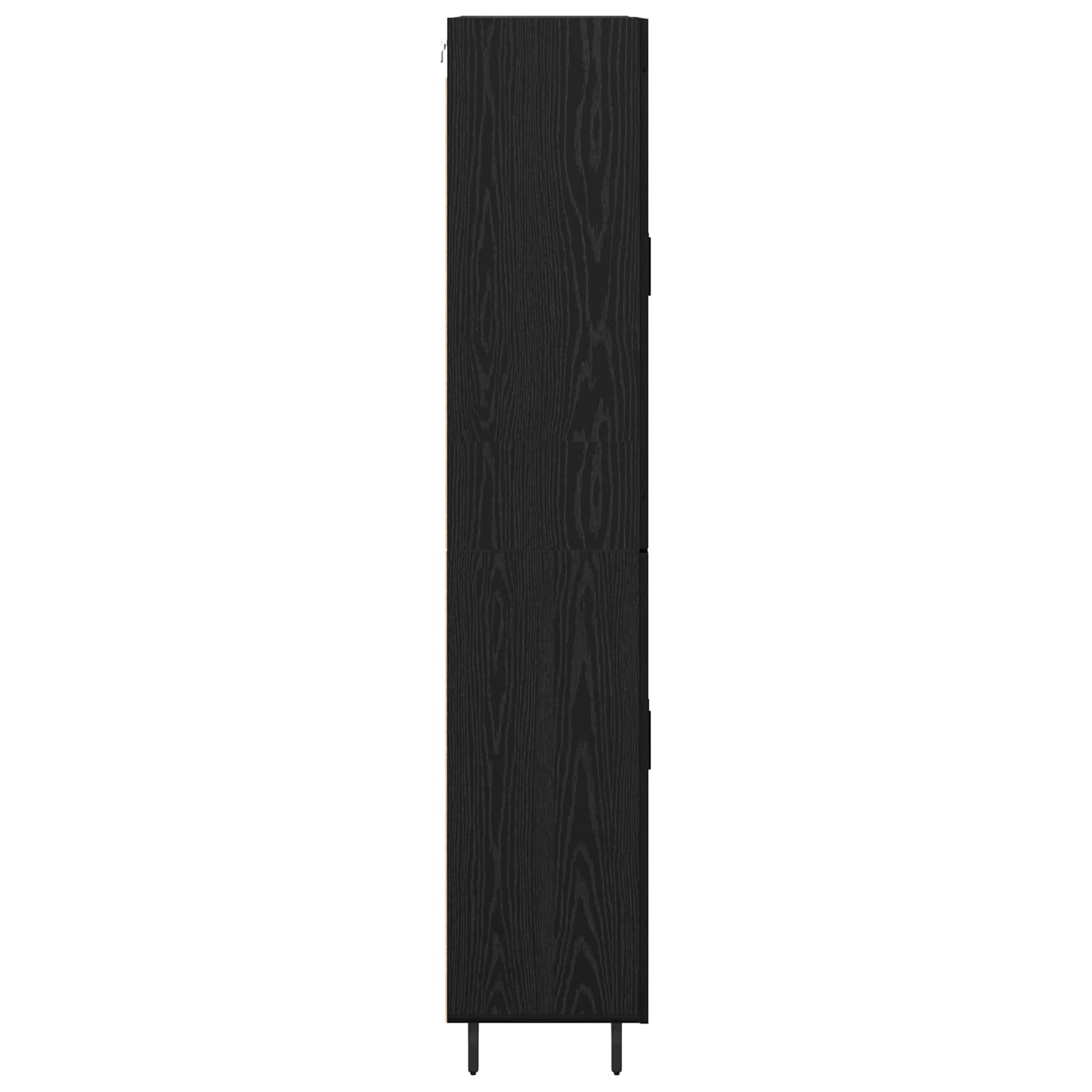 Haut Armoire 2 pcs Chêne noir Bois Aggloméré et Verre - XIOS