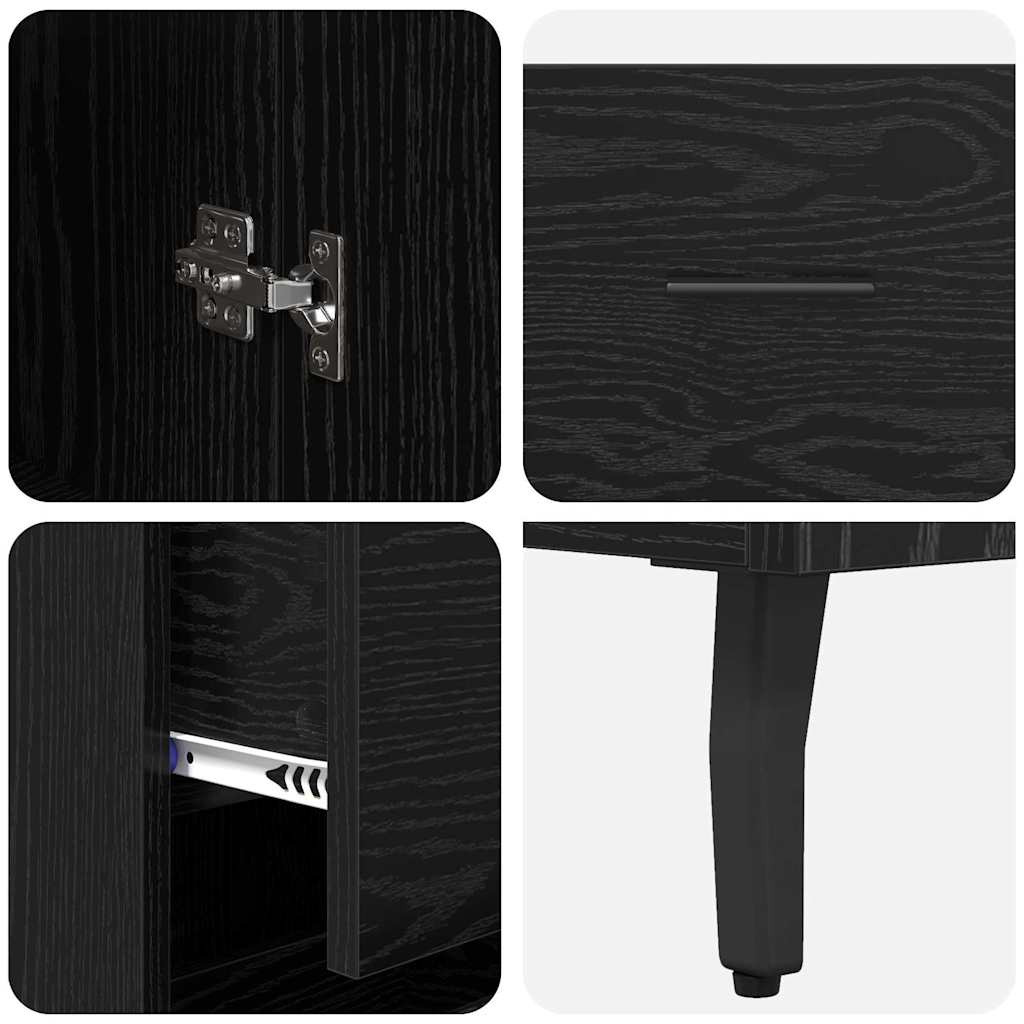 Haut Armoire Chêne noir 34,5 x 34 x 180 cm Bois d'ingénierie - XIOS