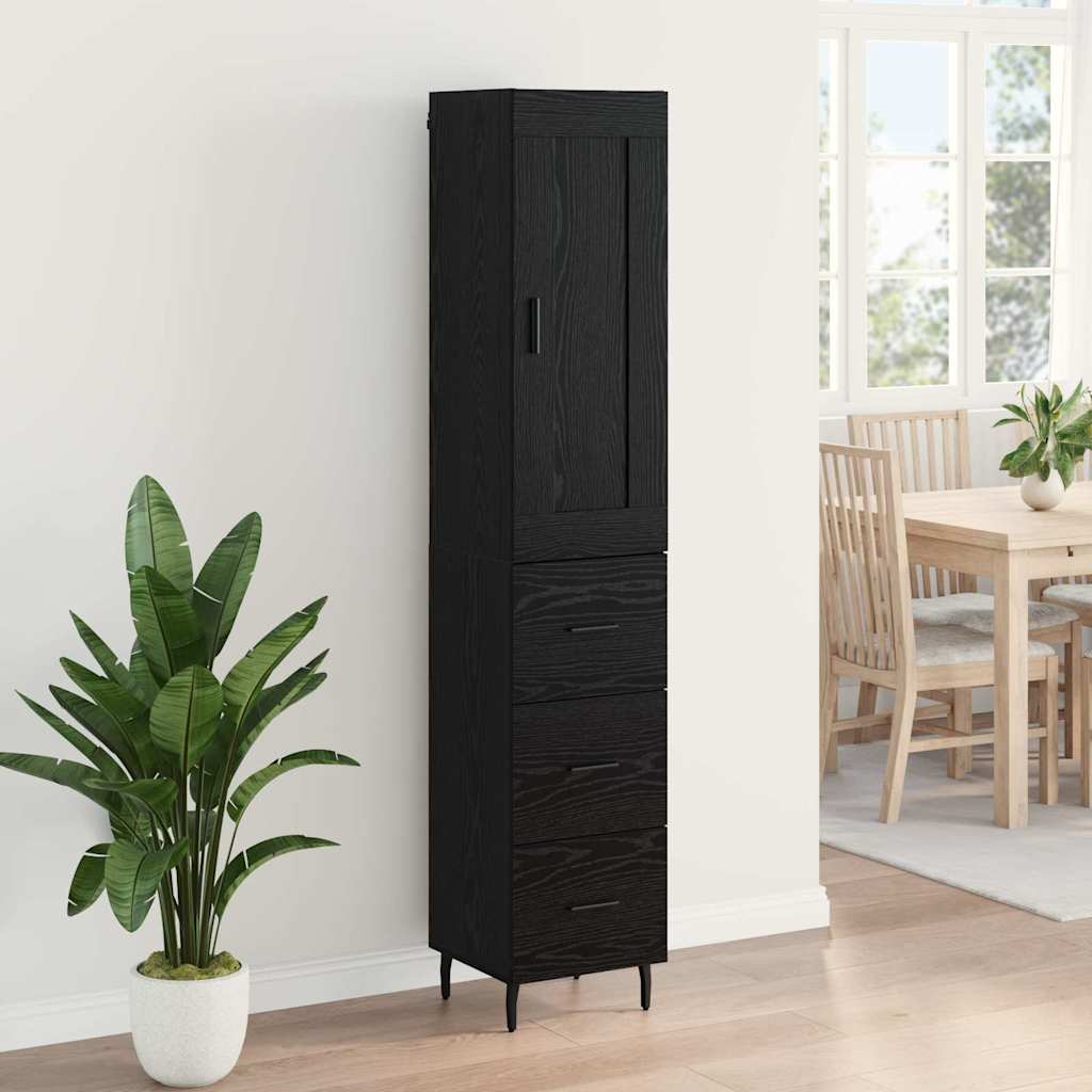 Haut Armoire Chêne noir 34,5 x 34 x 180 cm Bois d'ingénierie - XIOS