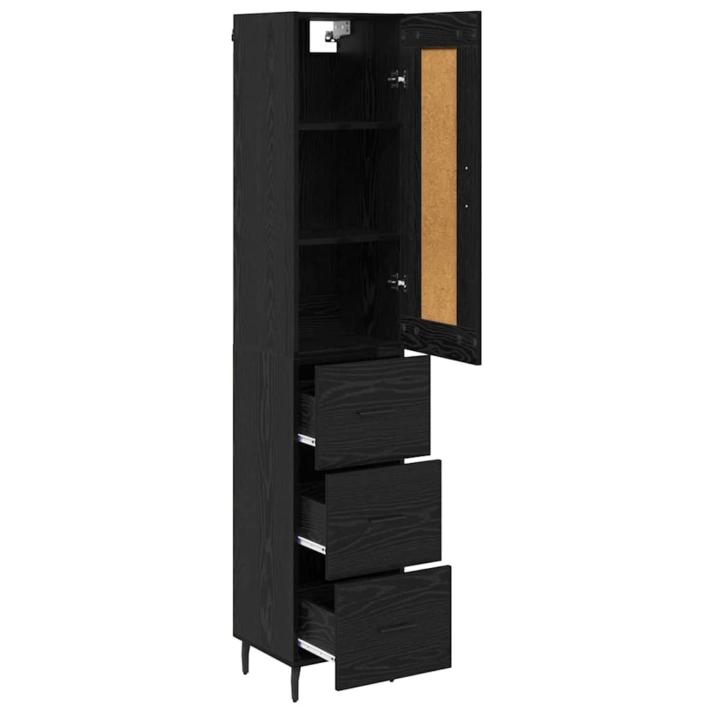 Haut Armoire Chêne noir 34,5 x 34 x 180 cm Bois d'ingénierie - XIOS
